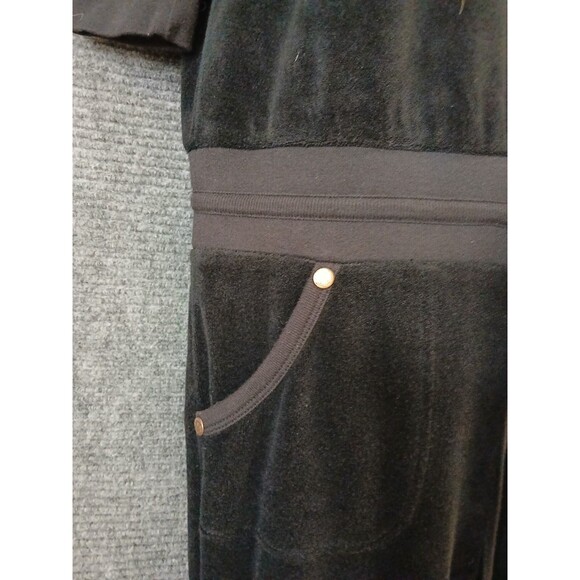Juicy Couture Jumpsuit Vintage Y2K Black Terrycloth 3/4 Sleeve Women's Size M - Picture 5 of 10